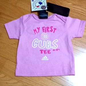 Baby Cubbies pink tee shirt. Size 3/6 months
